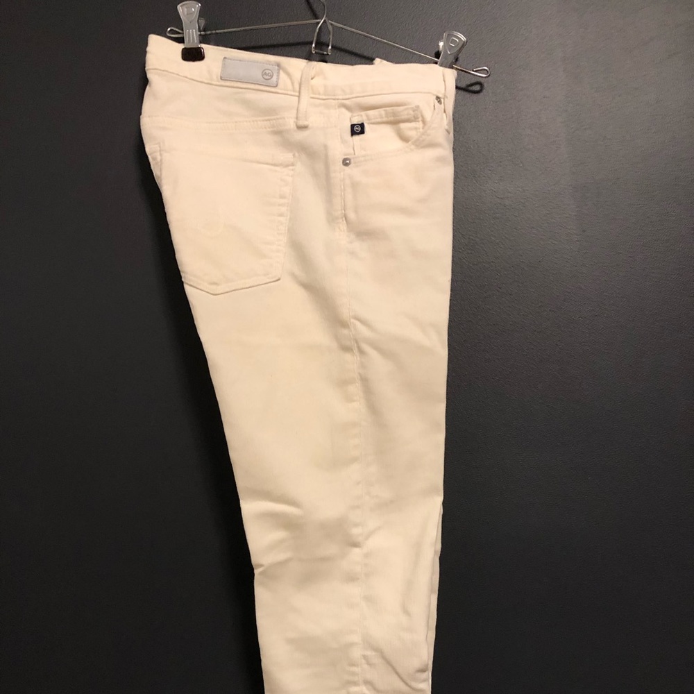 AG White Corduroy Jeans Size 26” Waist